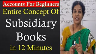 11 Entire Concept Of Subsidiary Books in 12 Minutes [upl. by Lledraw]