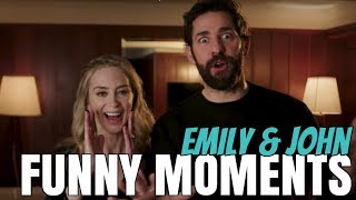 Emily Blunt amp John Krasinski Funny Moments [upl. by Lynnea]