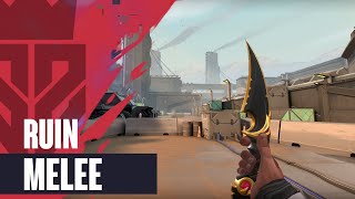 Ruin Knife Skin Showcase Ruin Dagger 4K  Valorant Battlepass Skins [upl. by Fugere]