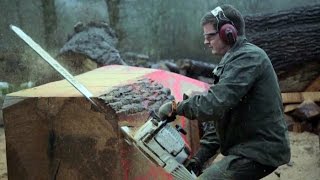 Chainsaw Carving with wood sculptor Dave Lucas [upl. by Kalinda122]