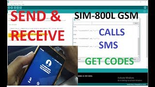 SENDRECEIVE SMSCALLS SIM800l Arduino [upl. by Jacobsen]