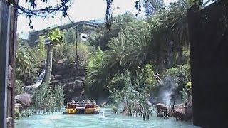 Jurassic Park The Ride River Adventures Universal Studios Hollywood 1999 [upl. by Oreste]