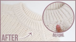 How to Fix a Hole in a Knitted Sweater  Invisibly Mend Your Knitwear [upl. by Lindemann]