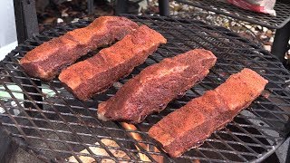 Flanken Style Beef Ribs on Santa Maria Grill [upl. by Judd306]