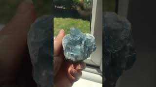 Blue Celestine Celestite Crystal Geode Specimen 275g [upl. by Brandyn]