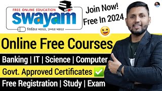 Swayam Free Online Courses With Certificate  Swayam Courses Online  NPTEL Courses  Free Courses [upl. by Itch]