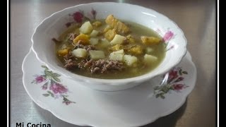 SOPA DE PLATANO VERDE  Mi Cocina [upl. by Islehc958]