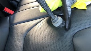 How to Steam Clean Perforated Leather Seats in a Vehicle [upl. by Crain]