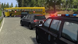 Police Motorcade Attacks 4  BeamNGdrive [upl. by Rese]