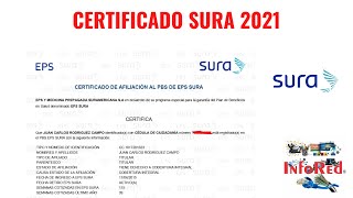 📌 🏥 Cómo Descargar Certificado de EPS SURA 2021 ✅ PASO A PASO [upl. by Keisling135]