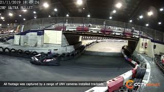 Go Karting Crashes amp Fails Caught on Uniview IP CCTV at Team Sport Go Karting Leeds [upl. by Ahsaetal]