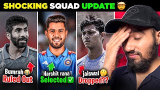 WTF Bumrah Jaiswal OUT 🙄  Harshit Rana IN 😒  IND Champions Trophy 2025 Squad [upl. by Yoho]