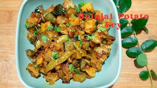 Brinjal Potato Fry Recipe  Potato Brinjal Fry  Simple and Tasty Fry Recipes  Fry Recipe [upl. by Ahsinal]