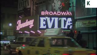 1970s 1980s New York City Broadway at Night [upl. by Aluk682]