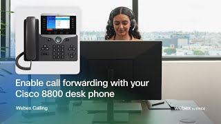 Enable call forwarding on your Cisco 8800 desk phone [upl. by Asereht214]