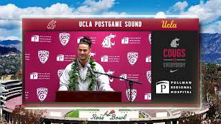 13 WSU Football Kapena Gushiken UCLA Postgame 10723 [upl. by Diarmit578]