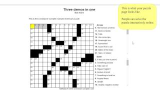 Making an interactive web crossword puzzle [upl. by Atnamas]