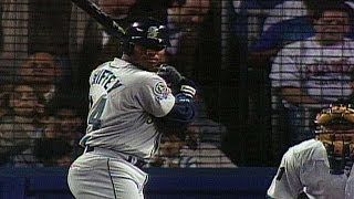 1995 ALDS Gm1 Ken Griffey Jr blasts two home runs [upl. by Yrocej]