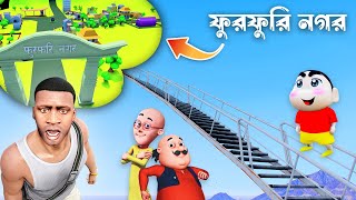 GTA 5 Bangla  Franklin and Shinchan Went to Motu patlu City Furfuri Nagar GTA V [upl. by Thanh27]