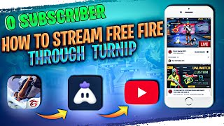 Turnip App se Live Stream kaise kare  How to Live stream in free fire youtube with turnip app [upl. by Fae]