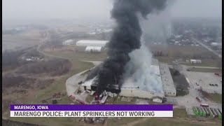 Sprinklers at Marengo plant explosion did not work correctly police say [upl. by Ahsataj]