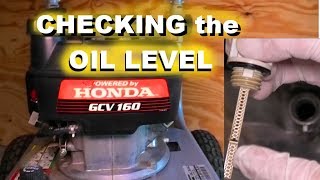 Honda GCV 160 engine  Checking the oil level [upl. by Veradi]