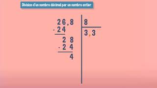 La division dun nombre décimal par un nombre entier  CM2 [upl. by Elliott292]