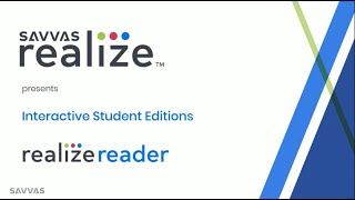 Savvas Realize Interactive Student Editions in Realize Reader [upl. by Delmar]