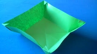 Origami Tutorial Bowl  Bol de Papel [upl. by Ettenaj698]