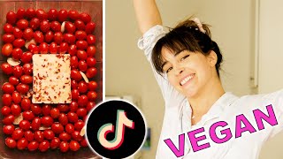 I Made The Viral Baked Feta Pasta VEGAN  TikTok Recipe [upl. by Salangia525]