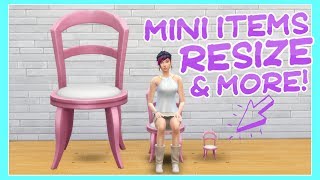 Sims 4  HOW TO Resize Big amp Mini Rotate Raise Items and MORE [upl. by Inahet]