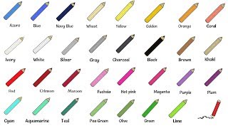 Color Names  List of ColorsColours in English [upl. by Nnaael]