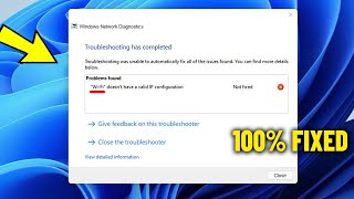 WiFi Doesnt have a valid IP configuration in Windows 11  10 87  How To Fix WIFI Error 📶✅ [upl. by Derina572]