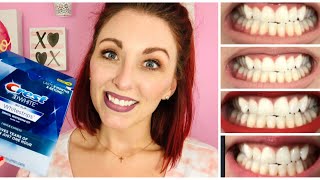 Crest 3D White One Hour Express Whitestrips CREST WHITENING BEFORE AND AFTER REVIEW [upl. by Arrat]