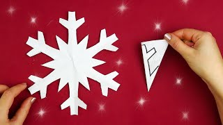 Paper Cutting Design❄️How to make a paper snowflake in 5 minutes Easily and quickly [upl. by Charlot]