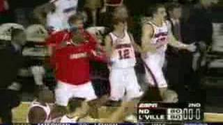 Taquan Dean vs ND 2006 UofL Bball [upl. by Ettenna]