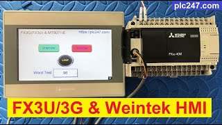 FX3UFX3G amp Weintek MT8071iE Connection Tutorial [upl. by Adon]