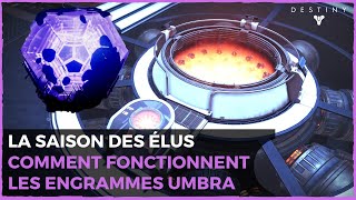 DESTINY 2 FR  COMMENT FONCTIONNENT LES ENGRAMMES UMBRA SUR LA SAISON DES ELUS [upl. by Nuyh]