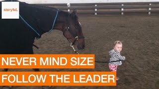 OneYearOld Girl Leads Trusting Horse on Friendly Walk Storyful Kids [upl. by Aratihc197]