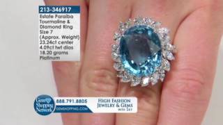 NEARLY 24 CT Paraiba Tourmaline  Gem Shopping Network [upl. by Isoais]