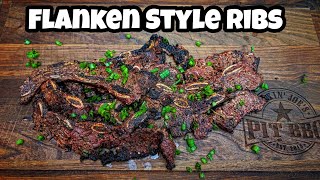 Beef Short Ribs Recipe  Grilled Flanken Style Beef Ribs [upl. by Yoc]