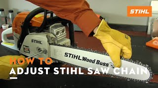 How To Adjust STIHL Saw Chain  STIHL Tutorial [upl. by Sanjiv]