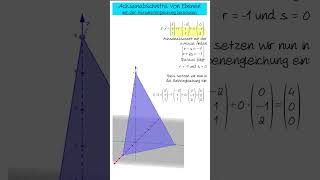 Achsenabschnitte einer Ebene berechnen  Achsenschnittpunkte mit Parametergleichung ermitteln [upl. by Ynatsyd]