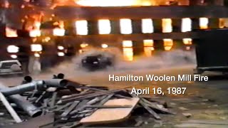 Hamilton Woolen Mill Fire in Southbridge  April 16 1987 [upl. by Mosier579]