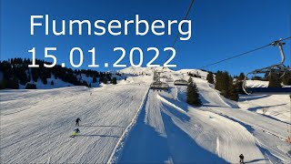 Flumserberg 15012022 Leist 2222m  Tannenboden 1400m [upl. by Lubin]