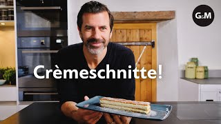 Crèmeschnitte selber machen mit Andreas Caminada  GaultMillau Schweiz [upl. by Ninetta]