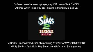 Smile by Lily Allen Simlish Version Simlish lyrics amp English Lyrics [upl. by Anila]