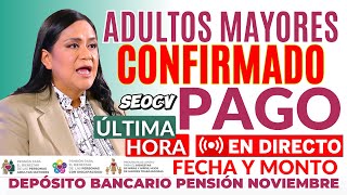 💥PAGO de NOVIEMBRE CONFIRMADO ADULTOS MAYORES✅ [upl. by Kelwin]