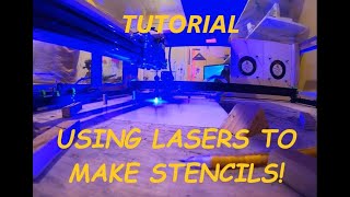 How I make stencils for Spray Paint Art using a 2500mw laser [upl. by Yllet]