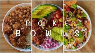 Easy Poke Bowls  Poke Bowl Recipe  3 Poke Bowls [upl. by Hnamik915]